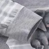 2ピース新生児の衣装セット赤ちゃん女の子フード付き象の縞模様のトップスパンツトラックスーツのズボン衣装服セット210309