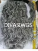 Vit blond två ton blandning silvergrå salt paprika människa hår hästsvans hårstycke wraps wavy ponny svans 100g140g8662049