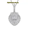 éternité 2021 nouveau pendentif tête de lion imprimé animal de haute qualité hip hop micro-incrusté de diamants CZ bicolore personnalité pendentif hiphop pour hommes