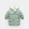 -30 degree 2021 Children Winter down cotton Jacket Baby girl parka Kids warm outerwear Hooded coat snowsuit Overcoat Boy Clothes H0909