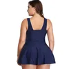 Dames Tankini Plus Size Badmode Push Up Badpak V-hals Zwart Blauw Bloemen Tweedelige Badpak Grote Zwemkleding Tankinis 210702