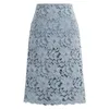 Женщины юбка бархат плюс размер кружева элегантные офисные юбки женщин карандаш бандаж юбка для женщин юбки длиной колена высокая талия 210311