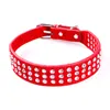 PU-leer Verstelbare halsband voor honden met strass halsband voor honden Roze huisdieren Pomeranian Collare Cane Leash Honden EE5QY282W