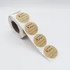 500pcs / Roll Round Labels Tack Kraft Sticker 38mm Presentkuvert kort Tätning Stickers Stationery