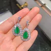 Dangle Chandelier Paraiba Tourmaline Emerald Ceststone Woda Kolczyki Sterling Srebrne 925 Biżuteria Dabia prezent ślubny dla kobiet