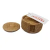 Mats & Pads JOYJOO Woven Rattan Coasters Handmade Cup Mat Drinks Round Edge Plates Dishes Insulated For Kitchen Set 6