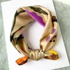 Scarves Real Silk Square Scarf For Women Fashion Floral Print Small Neck Spring Hairband Lady Handbag Tie Ribbon Chocker