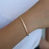 5 färger guld fylld öppen manschett cz armband för kvinnor elegans mode smycken bezel runda cubic zirconia färgade cz armband Q0717