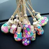 New Arrive Car Hang Decoration Polymer Clay Essence Oil Perfume Bottle Hang Rope Empty Bottles