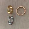 Nooit vervagen 316L Titanium stalen liefdesringen 18K goud rose goud zilver Bruiloft diamanten Ring voor mannen vrouwen engagement mannelijke vrouwelijke alliantie