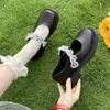 Kristal Beyaz Lolita Ayakkabı Yuvarlak Ayak Sonbahar Açık Rahat Bayanlar Ayakkabı Öğrenci Parti Mary Jane Ayakkabı Zapatos De Mujer 2022