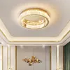 Modern Fashion Gold Crystal Light Art Decor Round Ceiling Lights Living room bedroom Led Ceiling lamp Lighting Fixtures