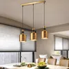 Lámparas colgantes de Metal minimalistas nórdicas, lámpara colgante dorada para restaurante, dormitorio, mesita de noche, barra de cocina, accesorios de iluminación para decoración del hogar