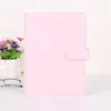 A6 Кожа PU Пустая ноутбука Binder Macaron Color 19 * 13 см. Refillable 6 Ring Binder A6 Заполнительная бумага Магнитная пряжка Закрытие на заказ DIY 99 S2