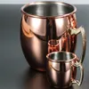 60 ml 2 oz Mini tasse de mule de Moscou martelé gobelet à vin plaqué cuivre tasse à cocktail verre à whisky café bar verres en acier inoxydable 18/8