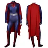漫画スーパーマンスーパーガールロールプレイコスプレダンスプラットフォーム服のパフォーマンス