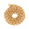 Cadena de perlas de clavícula circular de acero inoxidable de 24 pulgadas, barra a granel, collar elegante chapado en oro de 18 quilates, cadenas largas para mujeres