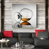 Wine Glass with Gold Boat Canvas Print Painting Dining Room and Kitchen Modern Home Decoration Wall Art Pictures Cuadros Decor