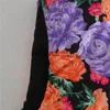 Kamizelki damskie Kobieta vintage fioletowa luźna kamizelka kwiatowa 2022 Autumn Elegancka elegancka podwójna noszenie nadruk damski nadmierna bezszkola.