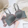 High-end Marka Romantik Kadınlar Pamuklu Iç Çamaşırı Seksi Dantel WirelPush Up Sutyen Seti Nakış Yastıklı Geniş Brim Sutyen Külot Seti X0526
