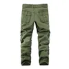 2021 Hot Tactical Mens Carga Calças Algodão Casual Homens militares Calças Sólidas Pantalon Homme G0104