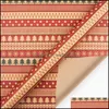 Gift Wrap Event Party Supplies Festive Home Garden Lxac Retro Christmas Gifts Wrap Papers Diy Present Packing Kraft Wraps Drop Delivery 20