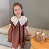 Girls Lace Cusual Dress for Kids Cotton A-line Sundress Detachable Short Sleeve Bohemian Clothing 210529