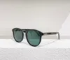 라운드 선글라스 Dante 0834 반짝이는 검은 회색 연기 Sonnenbrille 안경 패션 액세서리 UV400 보호 눈 착용 상자
