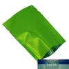 100 Pz/lotto Verde Lucido Mylar Foil Open Top Sacchetto di Calore Sigillo di Vuoto Strappo Tacca Usa E Getta Sacchetti di Imballaggio Alimentare per Il Tè Al Cioccolato