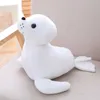 Almofada de selo macio Bonito de pelúcia branco louro de pelúcia brinquedo de pelúcia boneca para crianças Presente novidade lance 210728