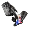 Five Fingers Gloves Winter PU Leather Cashmere Hand Women Men Warm Driving Mittens Touch Screen Waterproof Full Finger Ski