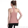 Própria marca mulheres rosa yoga esportes colete elástico apertado longo eu-shaped fitness training roupas top fitness versátil yoga roupas