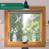 Autocollants de fenêtre Film de confidentialité 3D décoratif sans colle amovible bureau à domicile Anti UV s'accrochent