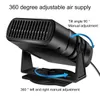 12V/24V 120W 2 In 1 Portable Electric Car Heater Heating Cooling Fan Warmer Wind Defrosting Black ABS Snow Demister Defroster