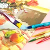 الأطفال اللوحة أقلام فرشاة 6 مجموعات من اللون سيليكون الغواش المائية مدبب شقة النايلون RRE13305