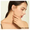 スタッド0.8ct DカラーVVS Moissanite女性イヤリングバック女性イヤリング耳ピアスラボダイヤモンド925シルバーレディースジュエリー