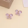 Personnalité à la mode INS boucles d'oreilles élégantes 925 argent aiguille verre papillon cristal boucles d'oreilles pour femmes filles