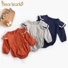 Bear Leader Spring Baby Girl Clothes 0- Pagliaccetto a maniche lunghe Tute Fashion Cotton Born Baby Girl Pagliaccetti 210708