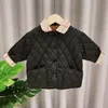 2021 Winter Designer Girls Boys Thin Down Dropeable Cotton Coat Kids Boy Plaid Plaid Packet Coats Children With Whooded Out4305392
