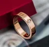 Hurtownie 4 mm 5mm Titanium Steel Love Pierścień Wysokiej Jakości Projektant Róża Złota Pierścienie Pierścienie Biżuteria Oryginalna Żupka