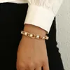 Lien chaîne Flashbuy Punk classique or géométrique bracelet à breloques pour femmes hommes minimaliste chic tendance bijoux amitié cadeau Fawn22
