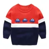 Boys' crew neck sweaters children's knits are all cotton 210308