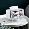 Tissue Boxes & Napkins Facial Box Holder With Phone Mount Cute Versatile Cover For Home Office