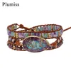 bracelets perlés violet