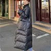Veste rembourrée en coton pour femme mi-longue chaude et épaisse hiver tout-match confortable fermeture éclair à capuche 211216