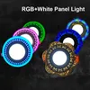 Multi Shape RGB Light Panel Rund Inbyggd 9W 18W 24W Kallvit Paneler Lampa 16 Färger Dimbar Dekoration Takluckor