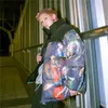 Männer Winter Warme Jacke Mantel Patchwork Vintage Malerei Harajuku Gepolsterte Puffer Oversize Männliche Parka Kleidung 211214