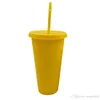 70pcs 24OZ/710ML Beverage Juice Tumblers And Straw Magic Coffee Cups Plastic Cup You Can Customize the logo DHL