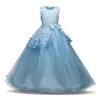 Fancy kinderen bloem meisje jurk voor meisjes bruidsmeisje outfits elegante prinses jurk partij prom jurk Nieuwjaar kostuum vestido 10 12t 210303