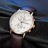 Armbanduhr Belushi Watch Männer wasserdichte Ledergürtel Männer Business Multifunktion Quarz Uhren Date Display Mode Luminous Man Uhr